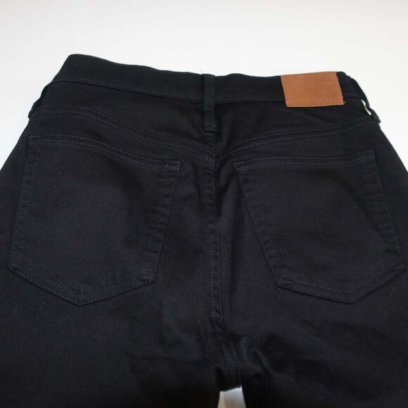 J. Crew Women's Demi Boot Crop Jeans Size 27 Petite Black Mid Rise Raw Hems 27P - Picture 8 of 9